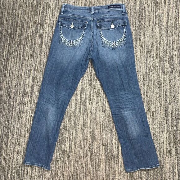 Rock & Republic Women's Size 12 Kendall Straight Leg Medium Wash Jeans Y2K - Picture 2 of 10